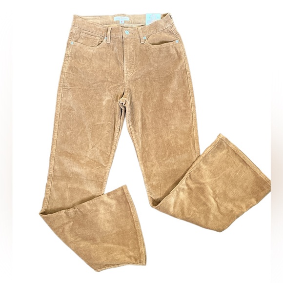 NEW! LUCKY BRAND STEVIE HIGH RISE FLARE CORDUROY PANTS IN BROWN. Size 12/31 - Picture 1 of 7
